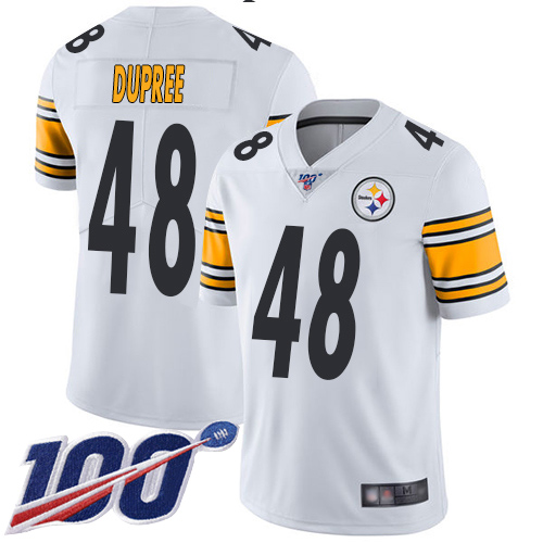 Youth Pittsburgh Steelers Football #48 Limited White Bud Dupree Road 100th Season Vapor Untouchable Nike NFL Jersey->women nfl jersey->Women Jersey